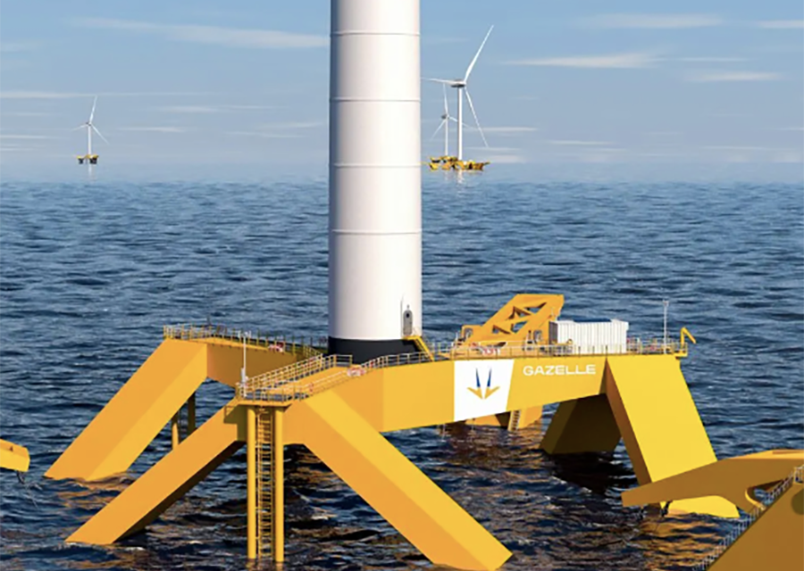 WindEurope : Gazelle Wind Power dévoile sa plate-forme éolienne flottante de 3e génération