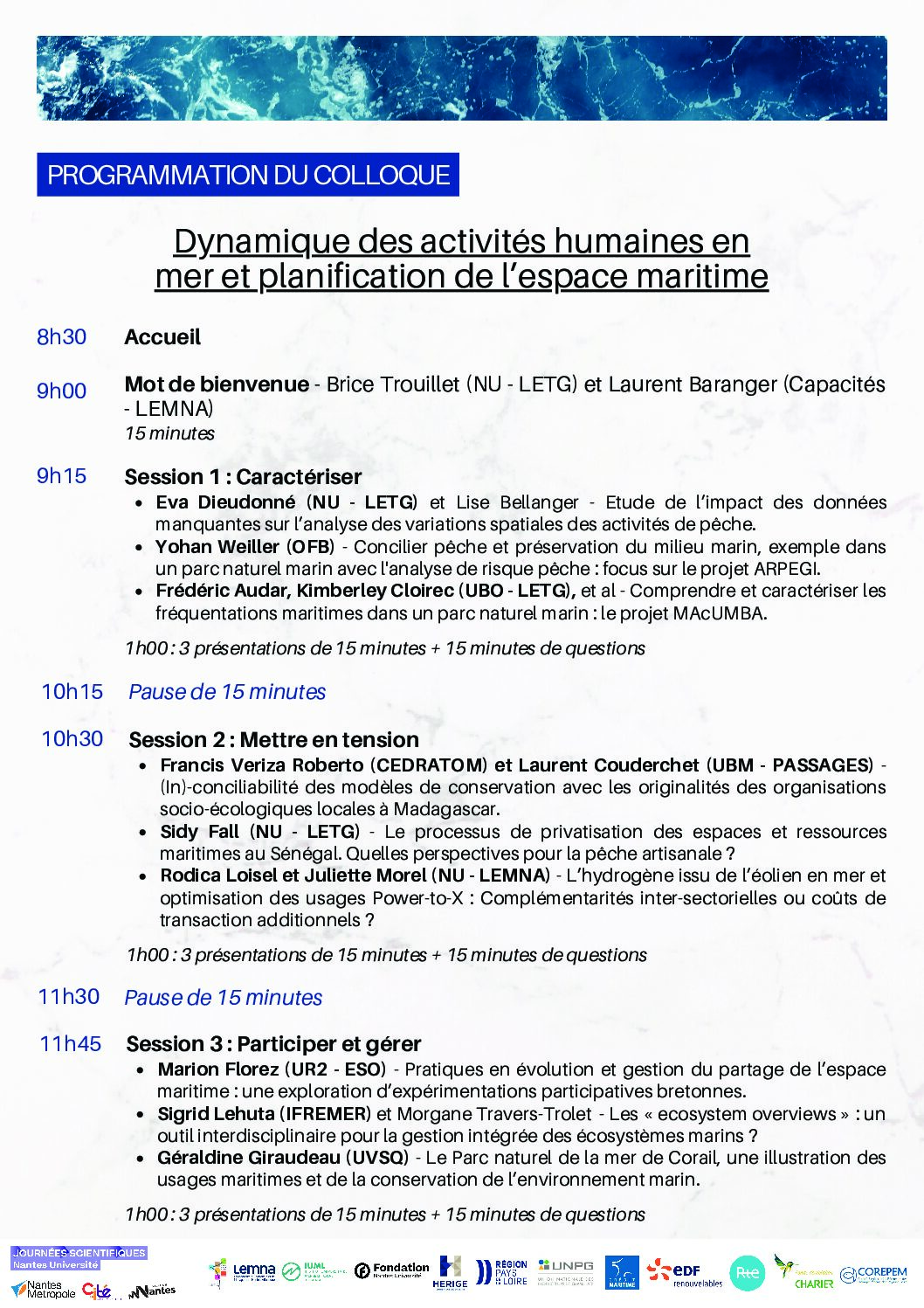 Les Journées scientifiques de Nantes