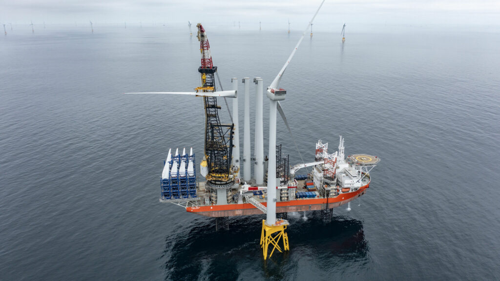 La centaine Vestas V164-10 MW a été installée à Seagreen