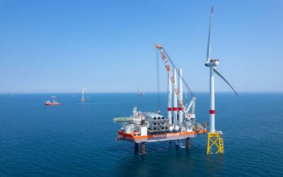 50% du parc éolien en mer de Saint-Brieuc sont installés