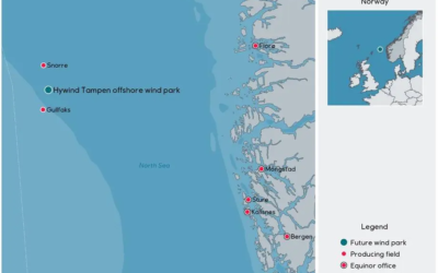 Hywind Tampen, le premier parc éolien flottant au monde construit pour alimenter les installations pétrolières et gazières offshore est opérationnel