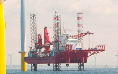 Le dernier monopieu pour le parc éolien offshore de Courseulles sur mer a quitté Rostock