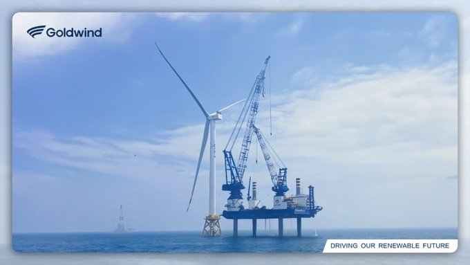 30 heures de travail ont suffi pour installer l’éolienne en mer de 14,3 MW de Goldwind