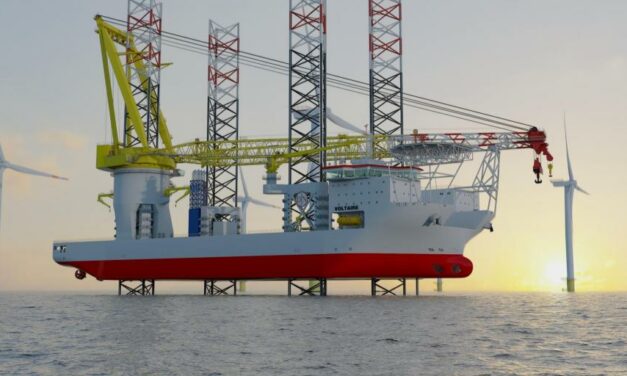 Le navire Voltaire a commencé l&rsquo;installation des éoliennes Haliade Dogger Bank B