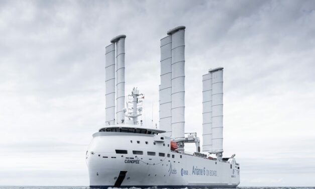 Canopée, le navire hybride conçu sur-mesure pour ArianeGroup est inauguré