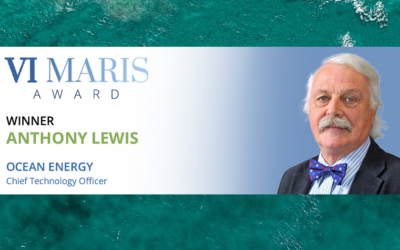 Tony Lewis reçoit le prix Vi Maris d’Ocean Energy Europe