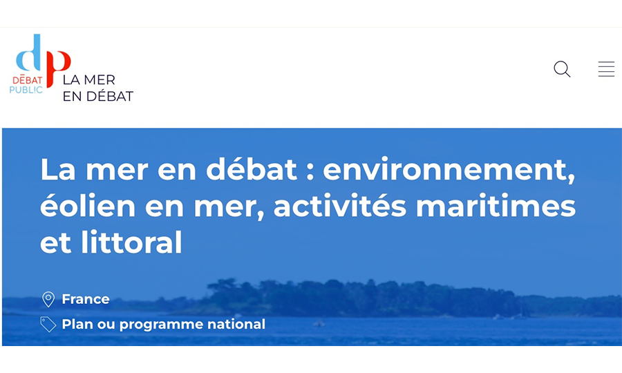 Le débat public « La mer en débat » sur la planification maritime débute le 20 novembre