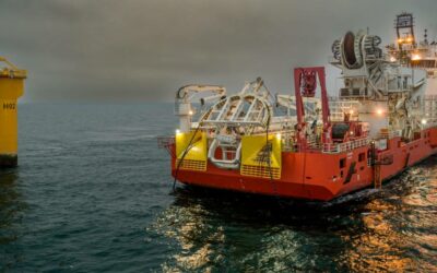 Fécamp : l’installation et la protection des câbles interéoliennes Prysmian sont terminées