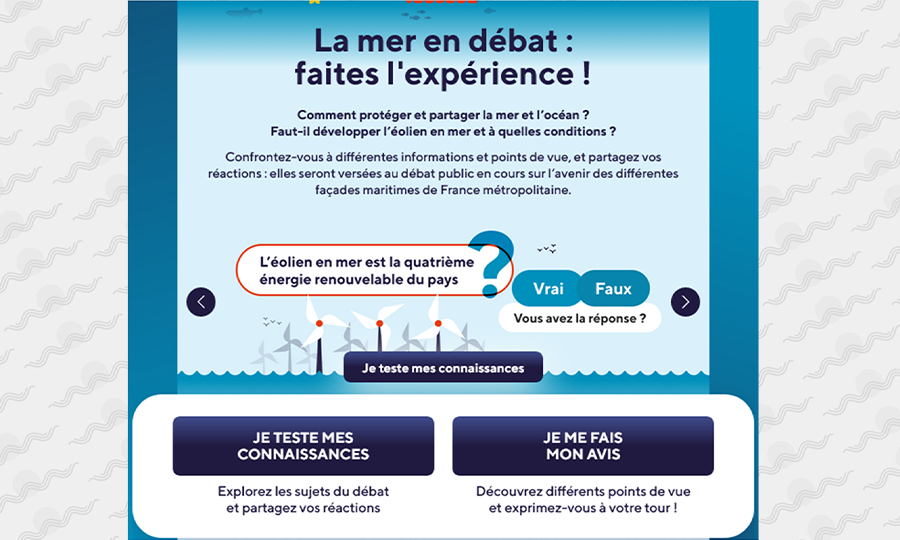 Débat public « La Mer en débat » : le programme de la semaine et résultats de l’enquête IPSOS