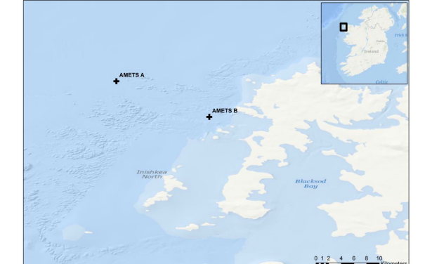AMETS, site d’essai irlandais flottant pour les éoliennes et le houlomoteur cherche des LiDAR flottants