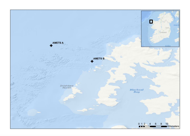 AMETS, site d’essai irlandais flottant pour les éoliennes et le houlomoteur cherche des LiDAR flottants