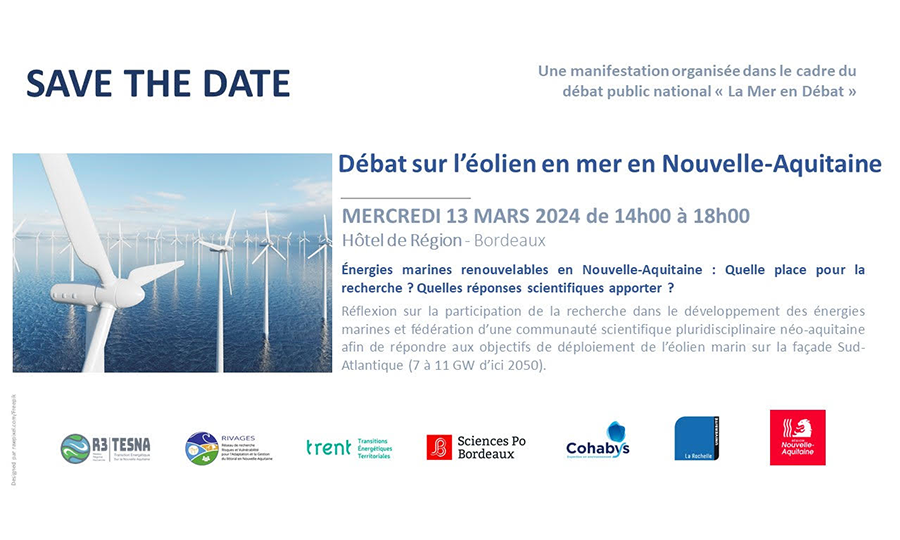 Une journée scientifique de la Chaire Trent en Nouvelle-Aquitaine débat public Façade « La mer en débat »