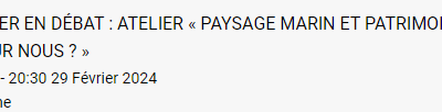La Mer en Débat : les événements à venir