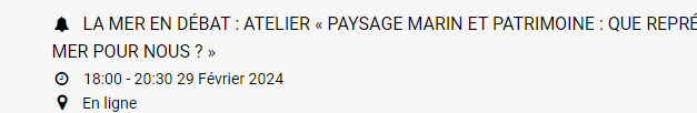 La Mer en Débat : les événements à venir