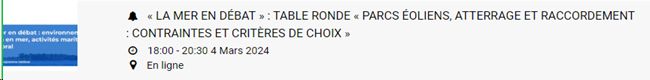 La Mer en Débat : les événements à venir