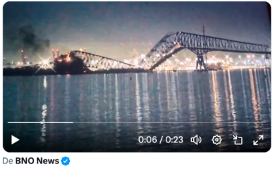 A Baltimore (USA), un porte-conteneurs détruit le pont de 2,6 km qui enjambe le port : le trafic est bloqué