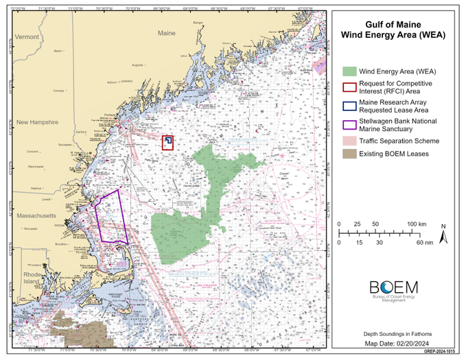 Golfe du Maine : le Bureau of Ocean Energy Management (BOEM) annonce dépasser les objectifs actuels des États en matière d’énergie éolienne en mer