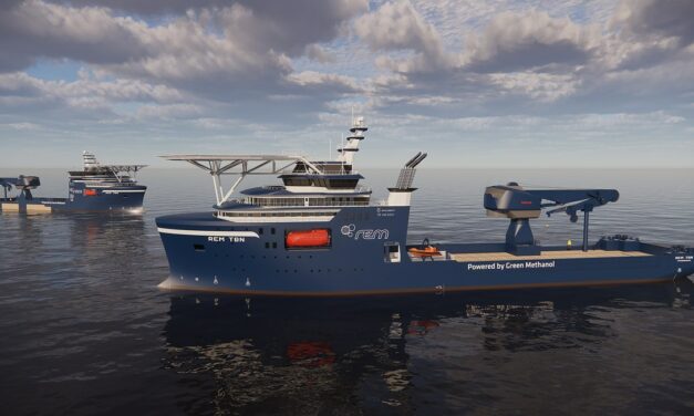 Norvège : un nouveau navire dont tout l’équipement de levage offshore, y compris la grue de 250 tonnes, est électrique