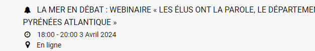 La Mer en Débat : Les prochains événements