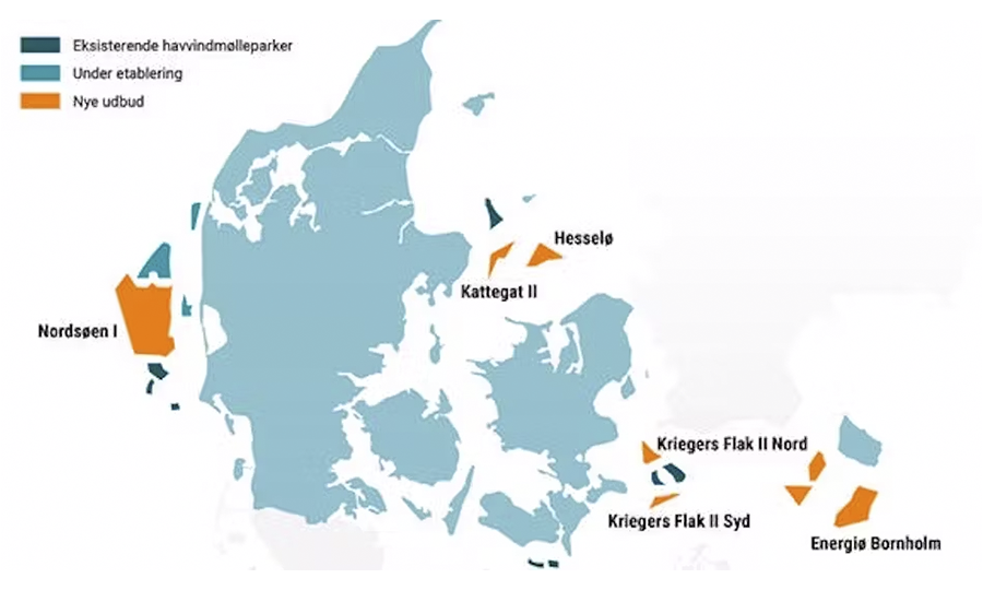 6 GW : le Danemark lance le plus grand appel d’offres éolien en mer de son histoire