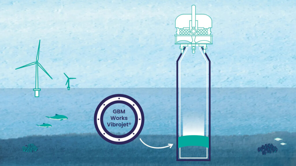 Pays-Bas : Vibrojet, la technologie de réduction de bruit de GBM, utilisée pour 3 monopieux dans le parc éolien Hollandse Kust West