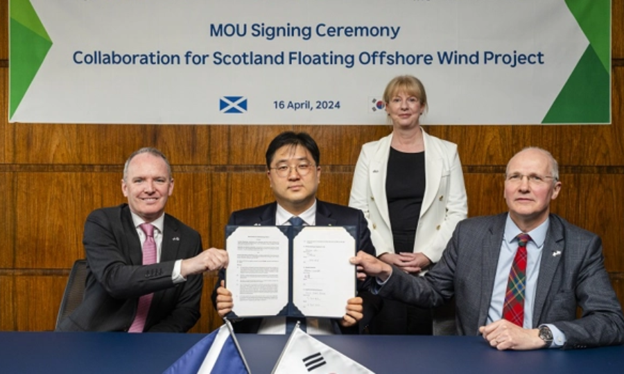 Ecosse : le coréen Hyundai signe un contrat de fourniture pour l’éolien flottant avec Highlands & Islands Enterprise (HIE) et Scottish Enterprise