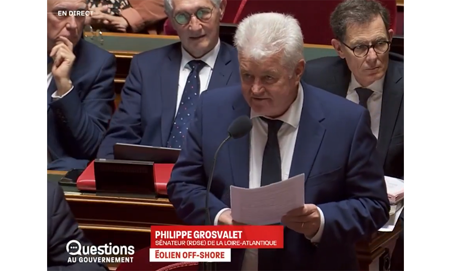 Philippe Grosvalet,  interpelle le gouvernement sur l’avenir de la filière éolien en mer