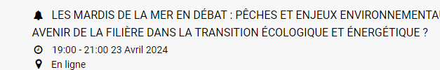 La Mer en Débat : Les derniers événements programmés