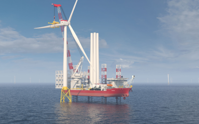 Le Wind Maker de Cadeler, construit en Corée du Sud, passe à la phase test