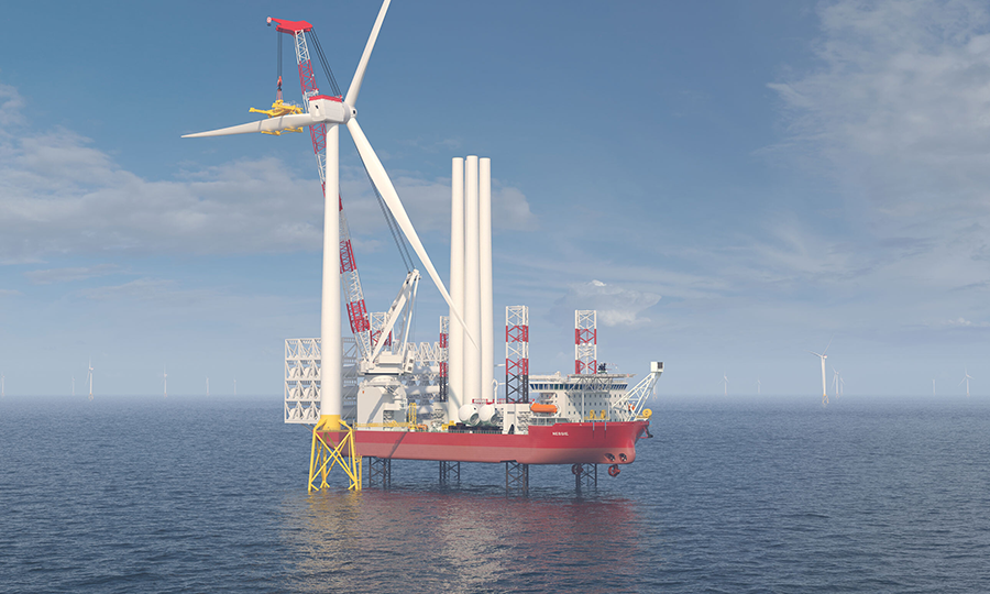 Le Wind Maker de Cadeler, construit en Corée du Sud, passe à la phase test