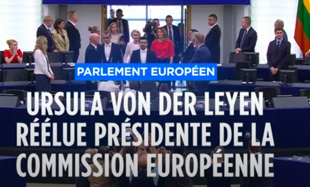 Commission européenne : Ursula von der Leyen réélue présidente pour cinq ans