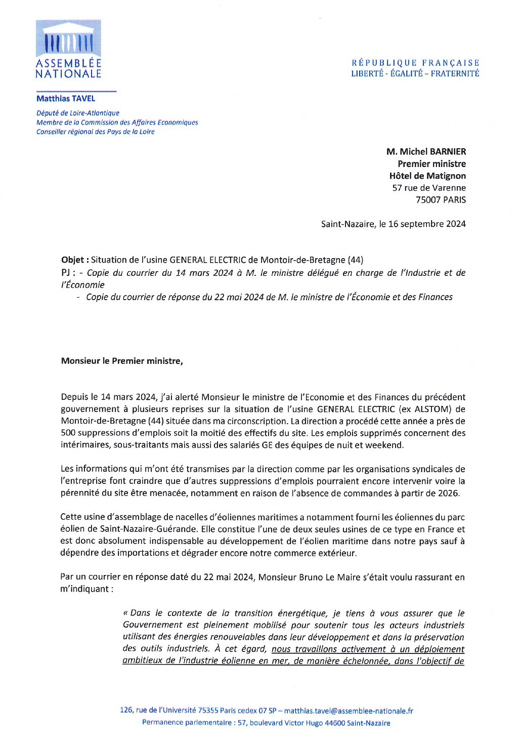 Eolien en mer : GE Vernova prévoit de supprimer 360 postes en Loire-Atlantique