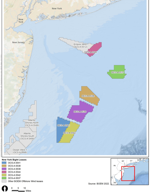 Le BOEM a finalisé une étude environnementale visant à évaluer six zones de concession au large de New York et du New Jersey