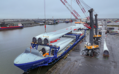 Le Port de Saint Nazaire reçoit les pales de Yeu-Noirmoutier
