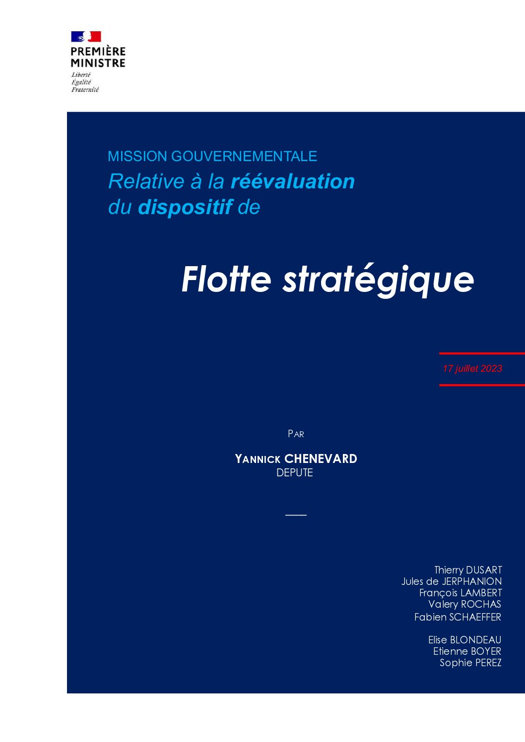 Jeune Marine et l&rsquo;ENSM organisent une conférence autour du « Rapport CHENEVARD : Et après ? »
