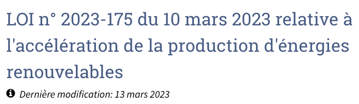 Accélération de la production d’énergies renouvelables : projet de décret