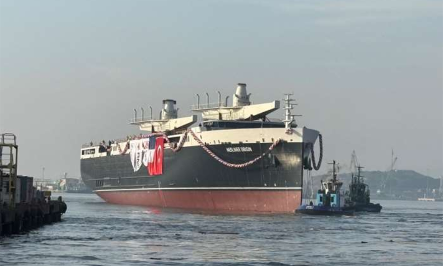 Mise à l&rsquo;eau du Neoliner Origins, cargo à voiles de 136m