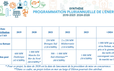 Synthèse de la Programmation Pluriannuelle de l’Énergie