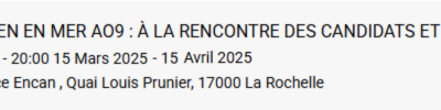 Agenda : 12 avril dernier jour pour participer à la concertation continue des façades maritimes et les évènements d’avril et mai !