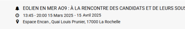 Agenda : 12 avril dernier jour pour participer à la concertation continue des façades maritimes et les évènements d&rsquo;avril et mai !