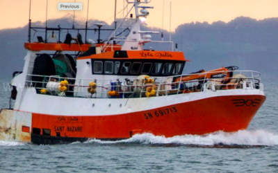 Le chalutier Lola Julia a heurté cette nuit une éolienne du parc en mer du Banc de Guérande