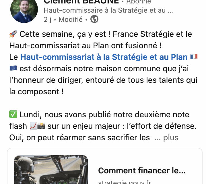 Clément Beaune, haut commissaire au plan et à la stratégie doit redonner du dynamisme à l’institution qui était dirigée par François Bayrou