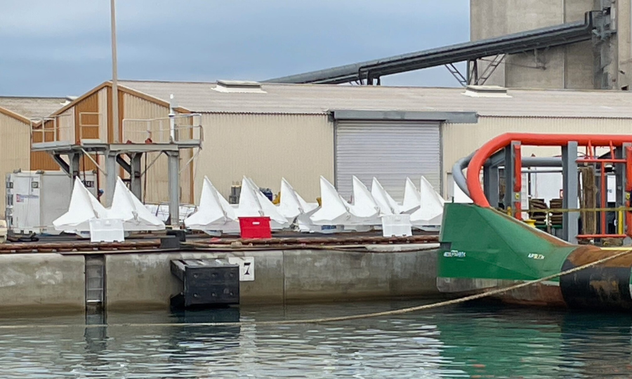 Les ancres et les lignes d’ancrage de la ferme pilote EFGL d’Ocean Winds et de la Banque des territoires