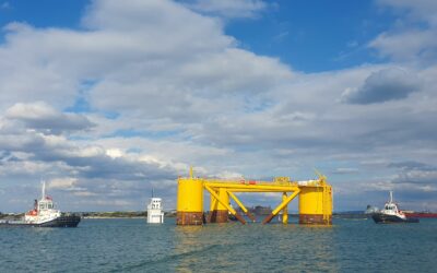 Projet éolien flottant EFGL : le 1er flotteur a été mis à l’eau