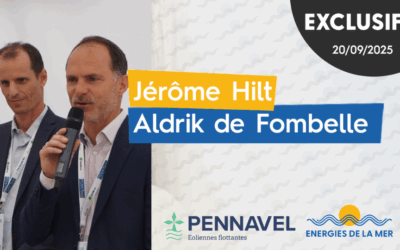 Pennavel : la passation de pouvoir entre Aldrik de Fombelle et Jérôme Hilt s’est déroulée en direct lors du Keynote d’energiesdelamer.eu