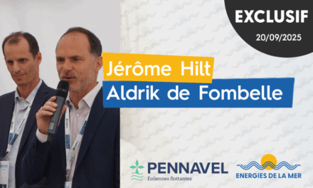 Pennavel : la passation de pouvoir entre Aldrik de Fombelle et Jérôme Hilt s’est déroulée en direct lors du Keynote d’energiesdelamer.eu