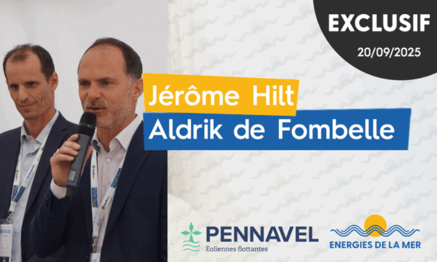 Pennavel : la passation de pouvoir entre Aldrik de Fombelle et Jérôme Hilt s’est déroulée en direct lors du Keynote d’energiesdelamer.eu