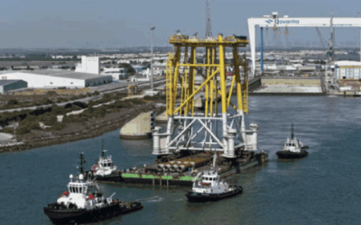 Dieppe Le Tréport : La partie supérieure de la sous-station offshore est arrivée au Havre
