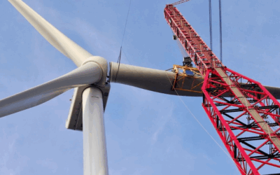 EFGL – Première éolienne flottante assemblée à Port-La Nouvelle