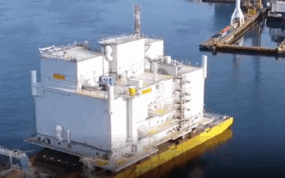 La partie supérieure de la station de conversion offshore Hornsea 3 arrive en Norvège pour l’équipement final